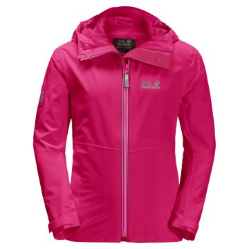 Kurtka dziecięca Jack Wolfskin JWP SHELL KIDS orchid