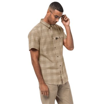 Koszula męska Jack Wolfskin HIGHLANDS SHIRT M sand dune checks