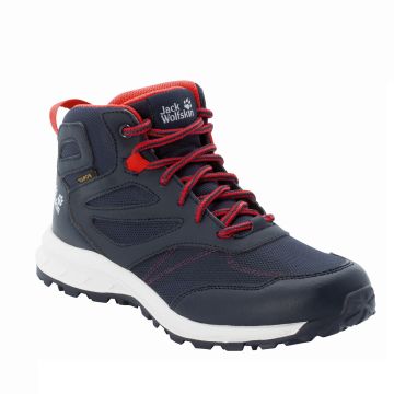 Buty dziecięce Jack Wolfskin WOODLAND TEXAPORE MID K night blue/red