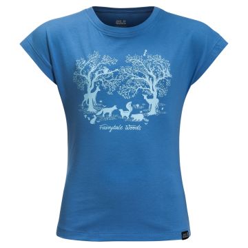 T-shirt dziewczęcy Jack Wolfskin FAIRYTALE T G wave blue