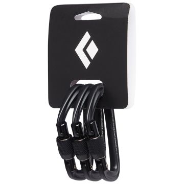 Karabinki wspinaczkowe zakręcane Black Diamond Hotforge Screwgate gray - zestaw 3 szt.