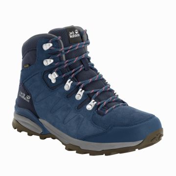 Damskie buty na wędrówki Jack Wolfskin REFUGIO TEXAPORE MID W Dark Blue / Grey