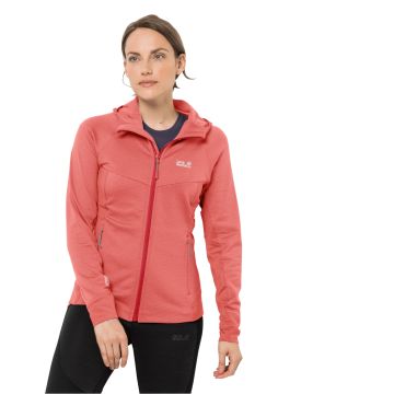 Damska kurtka polarowa Jack Wolfskin HYDRO GRID FLEECE W desert rose