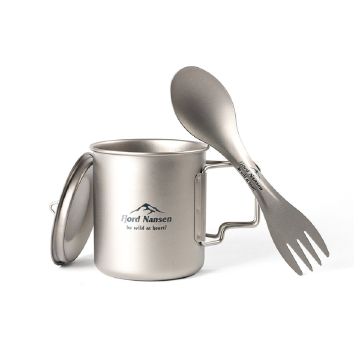Zestaw kubek+spork Fjord Nansen Jacon Titanium Set