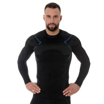Koszulka Brubeck THERMO MEN LS13040a black/blue