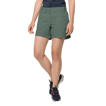 Damskie krótkie spodenki Jack Wolfskin PACK & GO SHORT W hedge green