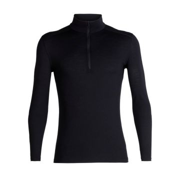 Koszulka termoaktywna męska Icebreaker 200 OASIS HALF ZIP black