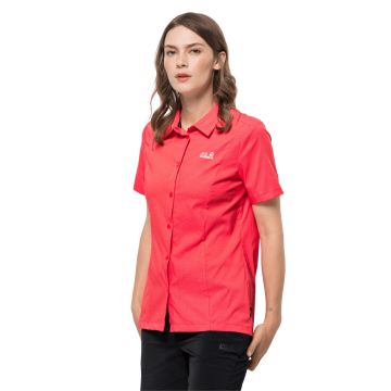 Damska koszulka Jack Wolfskin PACK & GO SHIRT W tulip red