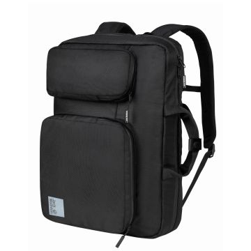 Torba na ramię - plecak na latopa 14" Jack Wolfskin NEW YORK 2IN1 FLIPBAG ultra black