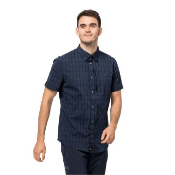 Koszula męska Jack Wolfskin RAYS STRETCH VENT SHIRT MEN night blue checks