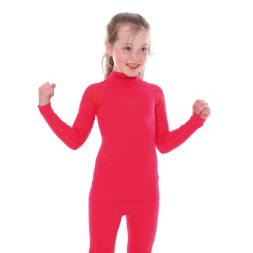 Koszulka Termoaktywna Brubeck Junior THERMO LS13650 malina
