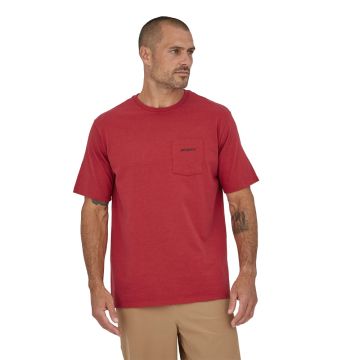 Męska koszulka Patagonia Line Logo Ridge Pocket Responsibili-Tee sumac red
