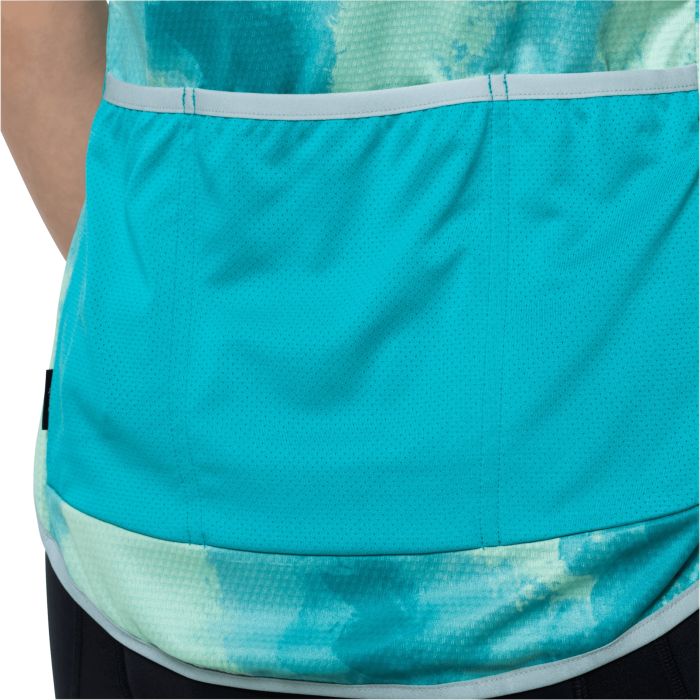 Damska koszulka rowerowa Jack Wolfskin TOURER HALFZIP PRINT T W dark aqua allover || 'Damska\u0020koszulka\u0020rowerowa\u0020Jack\u0020Wolfskin\u0020TOURER\u0020HALFZIP\u0020PRINT\u0020T\u0020W\u0020dark\u0020aqua\u0020allover'