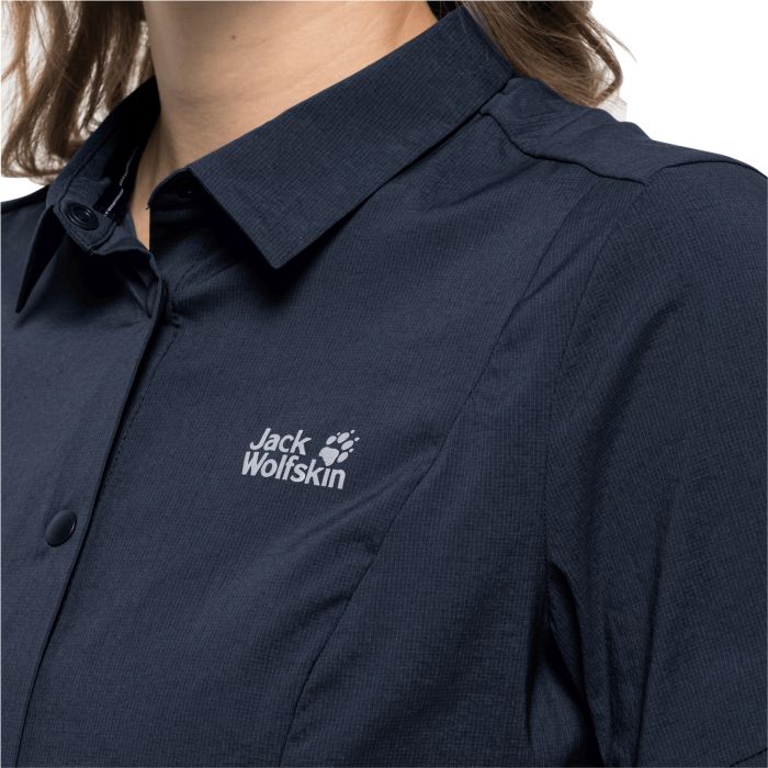 Damska koszulka polo Jack Wolfskin PACK & GO SHIRT W night blue || 'Damska\u0020koszulka\u0020polo\u0020Jack\u0020Wolfskin\u0020PACK\u0020\u0026\u0020GO\u0020SHIRT\u0020W\u0020night\u0020blue'