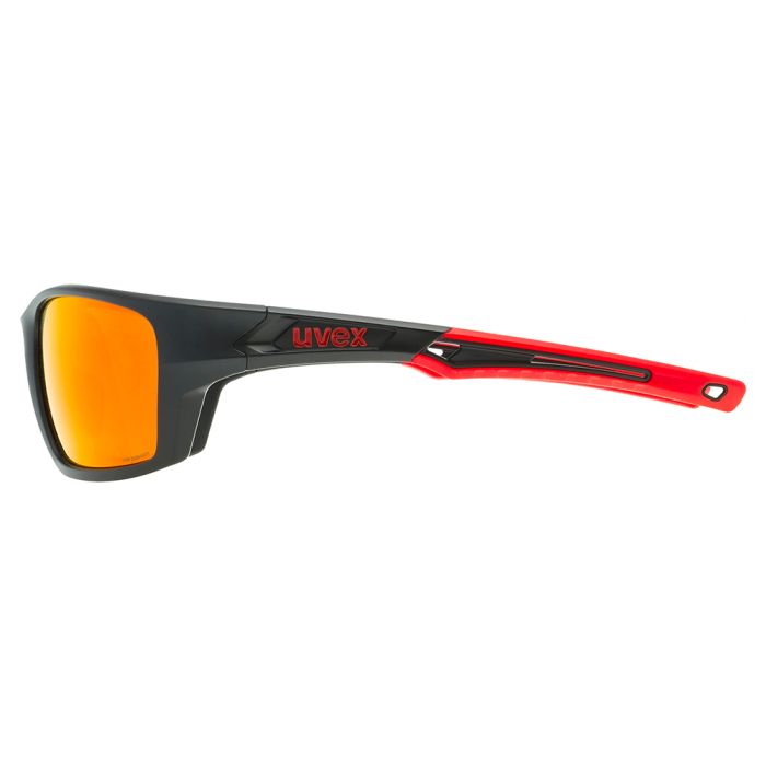 Okulary sportowe ze szkłami polaryzacyjnymi Uvex SPORTSTYLE 232 P black mat/red || 'Okulary\u0020sportowe\u0020ze\u0020szk\u0142ami\u0020polaryzacyjnymi\u0020Uvex\u0020SPORTSTYLE\u0020232\u0020P\u0020black\u0020mat\u002Fred'