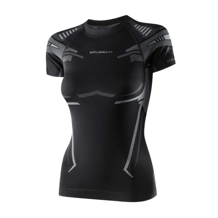 Damska koszulka termoaktywna Brubeck DRY SS13690 black/graphite || 'Damska\u0020koszulka\u0020termoaktywna\u0020Brubeck\u0020DRY\u0020SS13690\u0020black\u002Fgraphite'