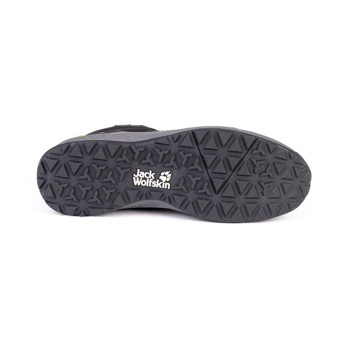 Buty męskie turystyczne Jack Wolfskin WOODLAND 2 TEXAPORE MID M black/burly yellow XT || 'Buty\u0020m\u0119skie\u0020turystyczne\u0020Jack\u0020Wolfskin\u0020WOODLAND\u00202\u0020TEXAPORE\u0020MID\u0020M\u0020black\u002Fburly\u0020yellow\u0020XT'