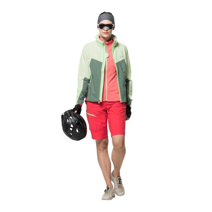 Damska rowerowa kurtka przeciwdeszczowa Jack Wolfskin TOURER 2.5L JKT W hedge green || 'Damska\u0020rowerowa\u0020kurtka\u0020przeciwdeszczowa\u0020Jack\u0020Wolfskin\u0020TOURER\u00202.5L\u0020JKT\u0020W\u0020hedge\u0020green'
