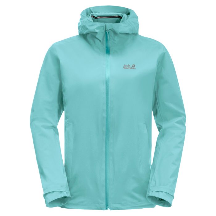 Kurtka przeciwdeszczowa damska Jack Wolfskin PACK & GO SHELL W peppermint || 'Kurtka\u0020przeciwdeszczowa\u0020damska\u0020Jack\u0020Wolfskin\u0020PACK\u0020\u0026\u0020GO\u0020SHELL\u0020W\u0020peppermint'