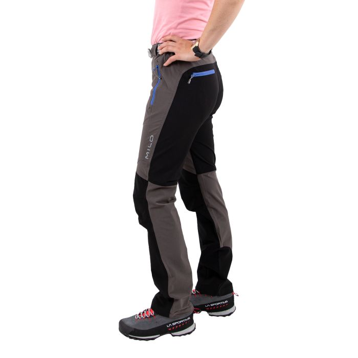 Spodnie damskie Milo VINO LADY grey/blue zips || 'Spodnie\u0020damskie\u0020Milo\u0020VINO\u0020LADY\u0020grey\u002Fblue\u0020zips'