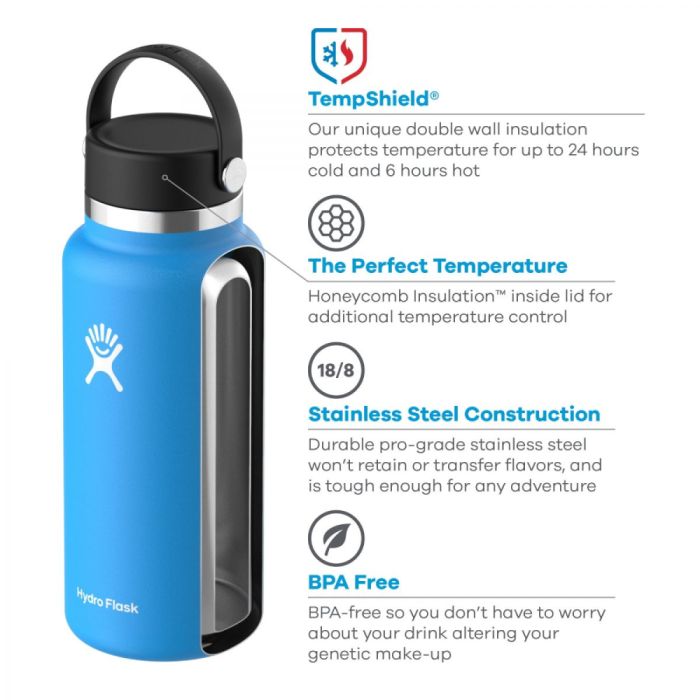Butelka termiczna HydroFlask Wide Mouth 2.0 FlexCap 946 ml black || 'Butelka\u0020termiczna\u0020HydroFlask\u0020Wide\u0020Mouth\u00202.0\u0020FlexCap\u0020946\u0020ml\u0020black'