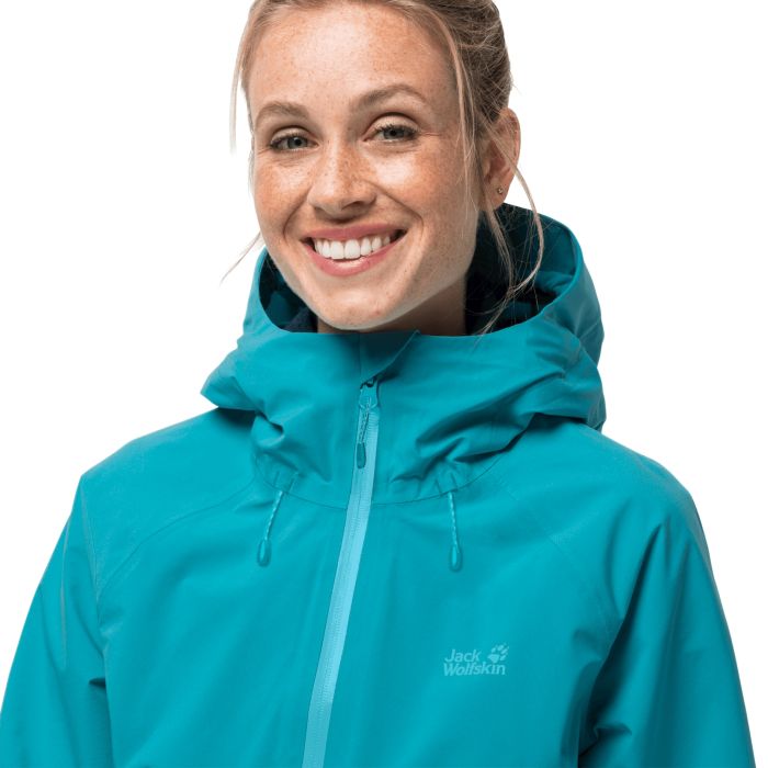 Damska kurtka przeciwdeszczowa Jack Wolfskin HIGHEST PEAK JACKET W dark cyan || 'Damska\u0020kurtka\u0020przeciwdeszczowa\u0020Jack\u0020Wolfskin\u0020HIGHEST\u0020PEAK\u0020JACKET\u0020W\u0020dark\u0020cyan'